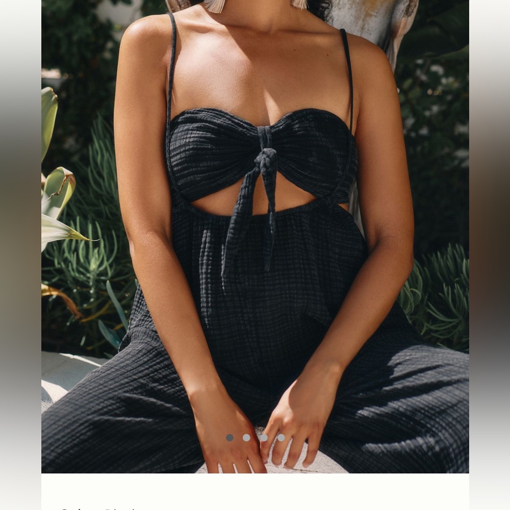 NWT! Anthropologie The Wrenley Suspender Pant Set in Black